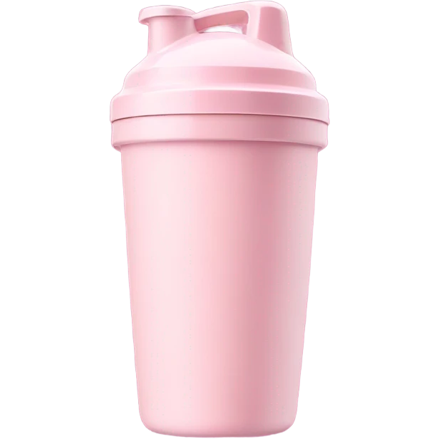 Light Pink protein shaker cup emoji