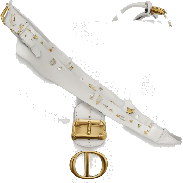 White Dior saddle bag  emoji