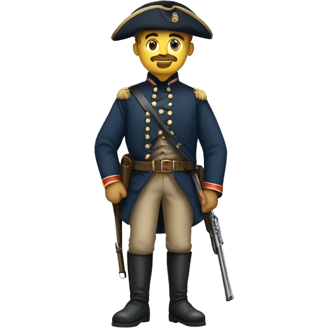 full length american civil war soldier emoji
