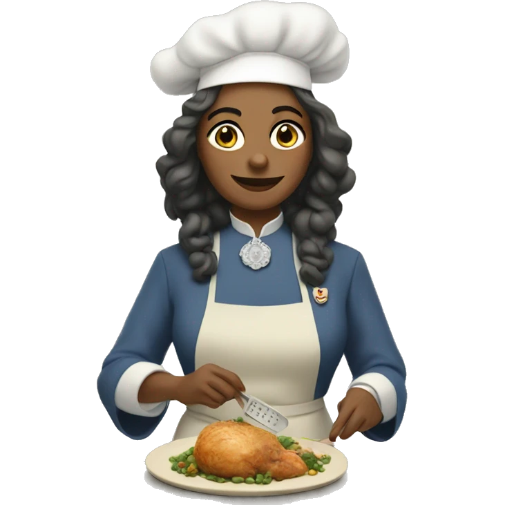 queen of england cooking a meal emoji