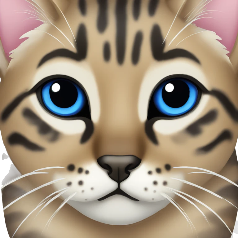 Seal Bengal cat with Blue eyes sitting emoji