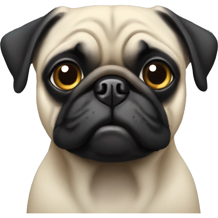 Black pug  emoji