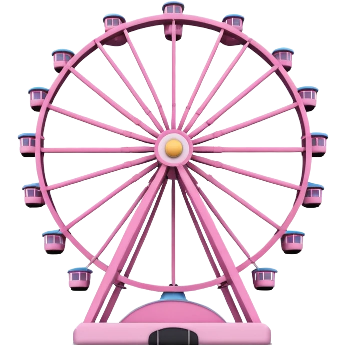mix light pink dark pink and white girly theme park Ferris wheel emoji