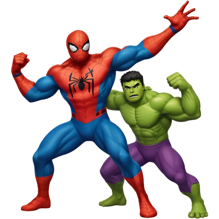 Spider-Man and Hulk emoji