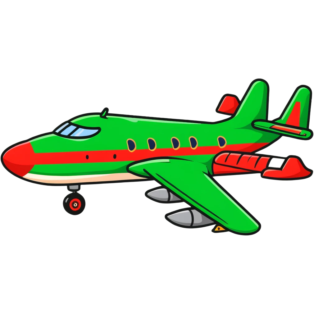 green bomber plane with crocodile head and teeth emoji