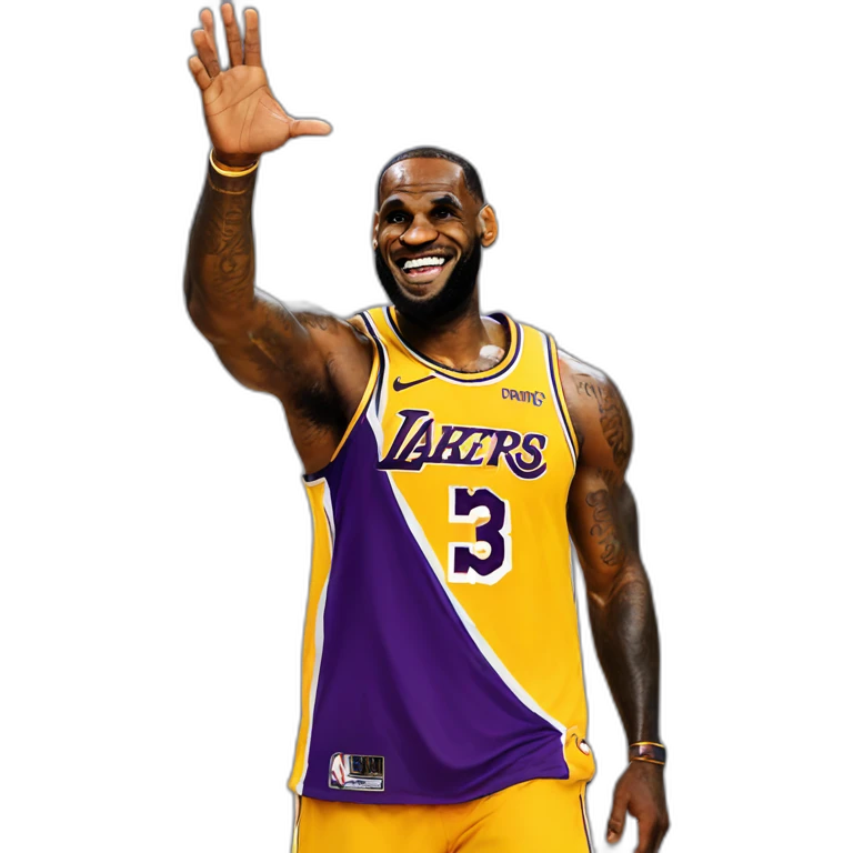 LeBron James waving emoji