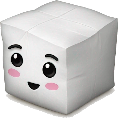 sugar cube on a tissue emoji