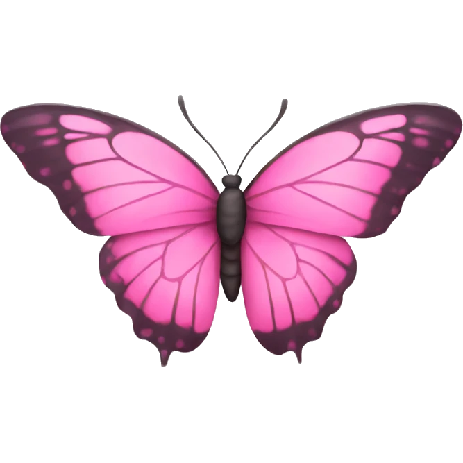 Pink butterfly emoji