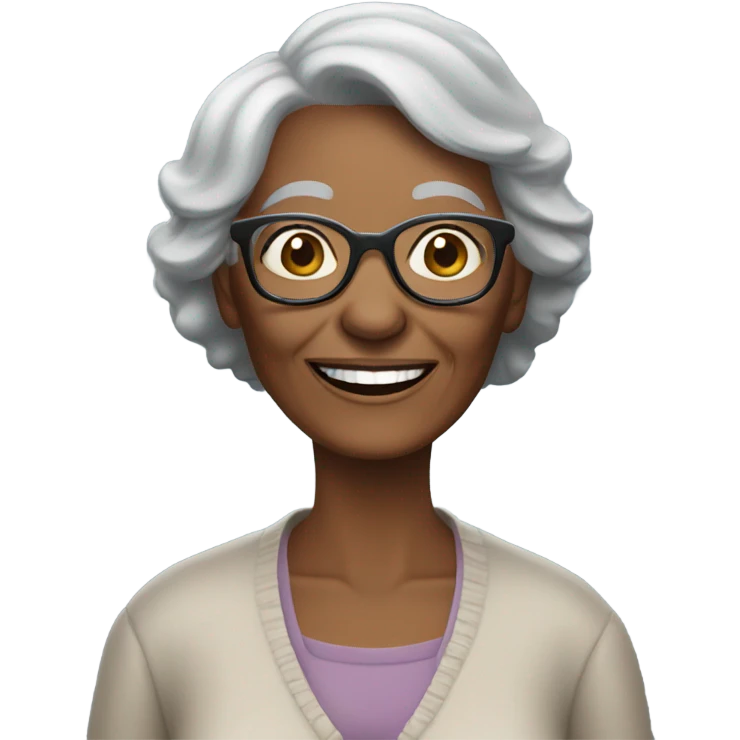granny smiling emoji