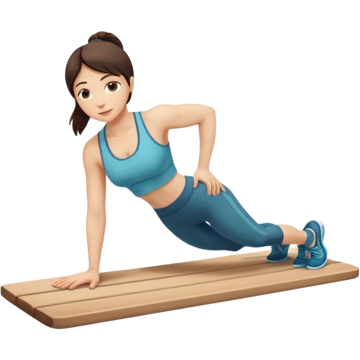 Woman plank exercise emoji