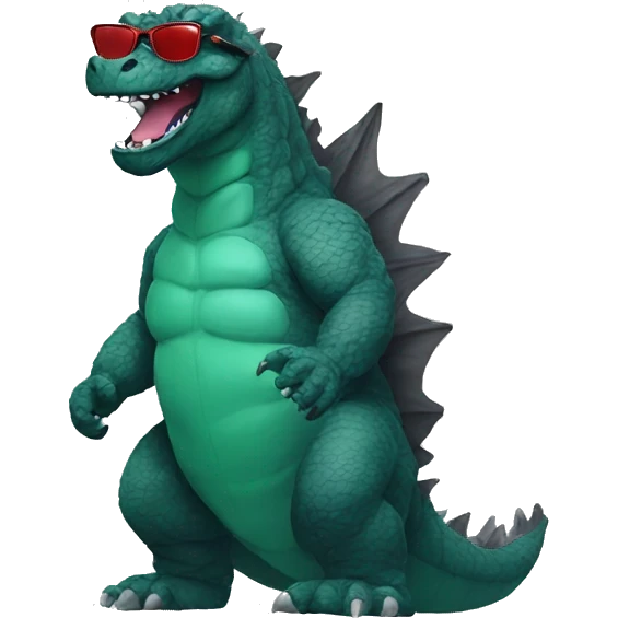 Godzilla with sunglasses emoji