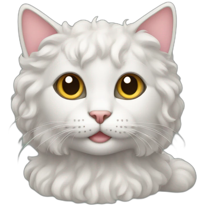 curly hair cat emoji