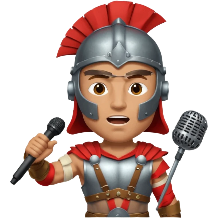 gladiator singing with micro emoji