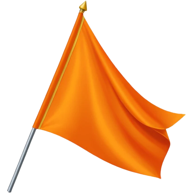 Double triangular orenge Flag emoji