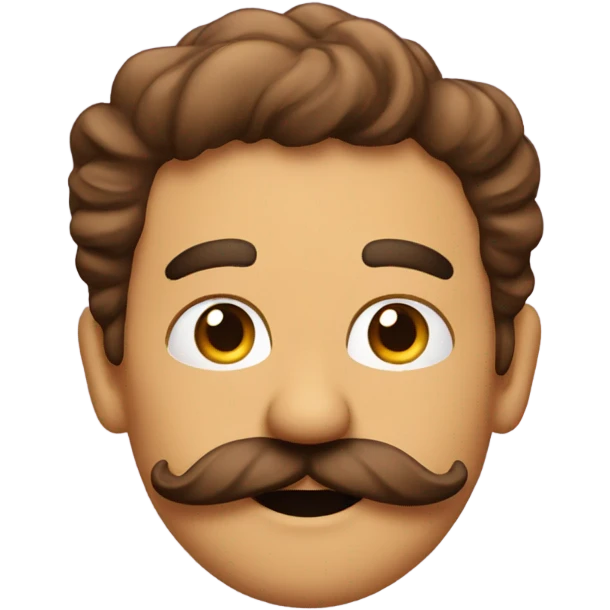 Brown mustache flying emoji