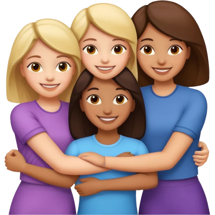 Girls with their arms around each other emoji