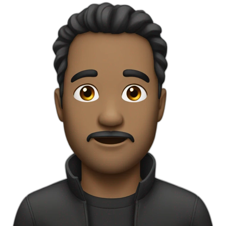 mann schwarze haare pferde zopf emoji