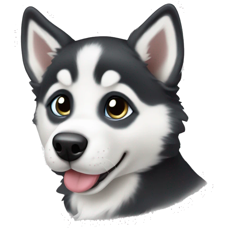 Siberian husky puppy emoji