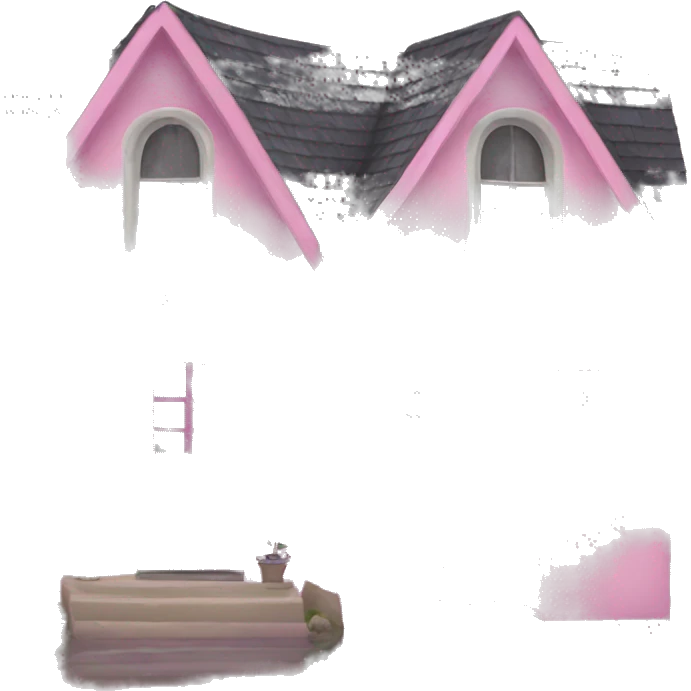 pink house emoji