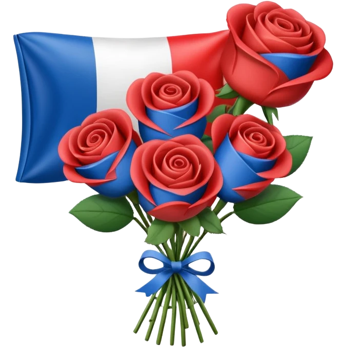SPAM MEAT rose bouquet wrapped in french flag emoji
