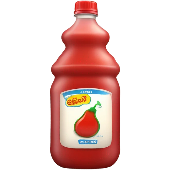 botella de plastico con salsas roja emoji