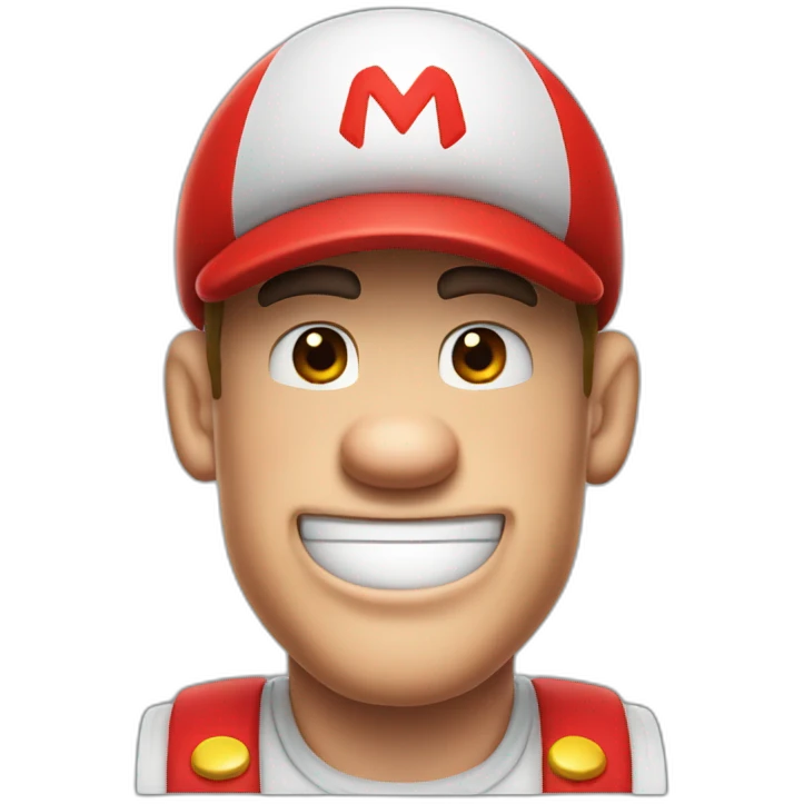 john cena wearing super mario cap emoji