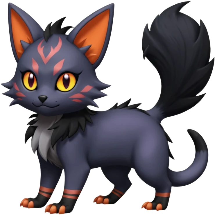 Noibat-Lykoi-Purrloin-Nargacuga-Litten-Torracat-fusion-Fakemon-Pokémon-creature  emoji