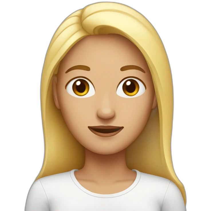 WOMAN WHITOUT EARS emoji