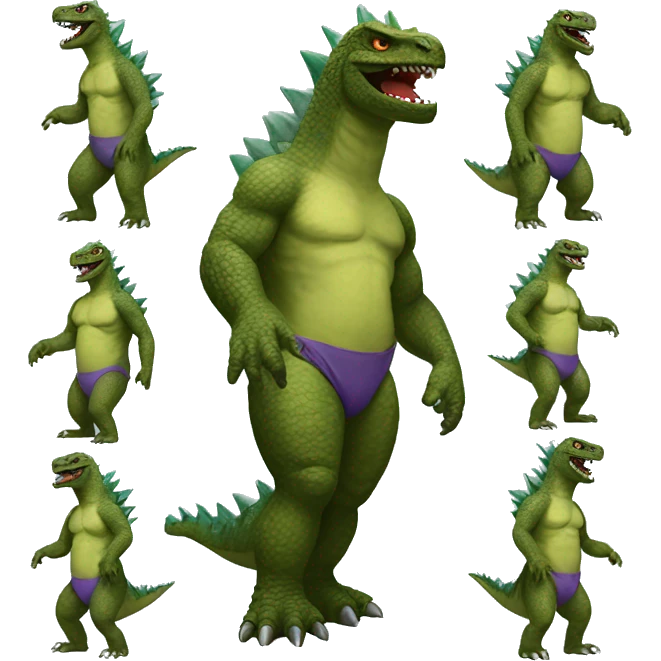 Godzilla wearing a bikini  emoji