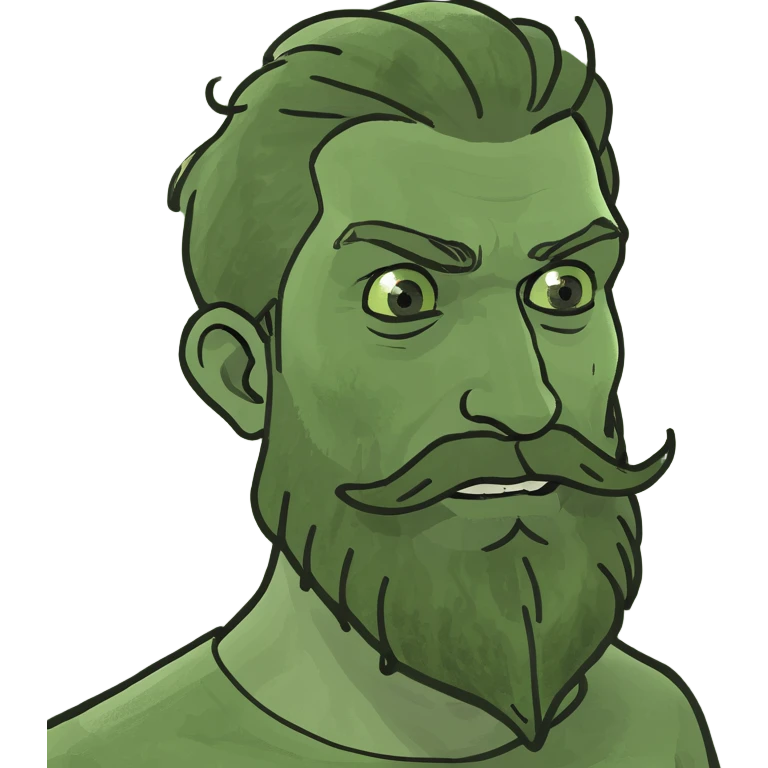 un homme avec des locks et un peu de barbe ￼ emoji