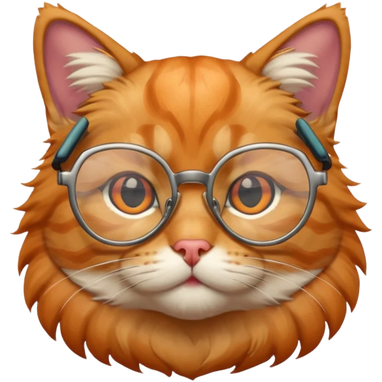 A cat wearing glasses  emoji