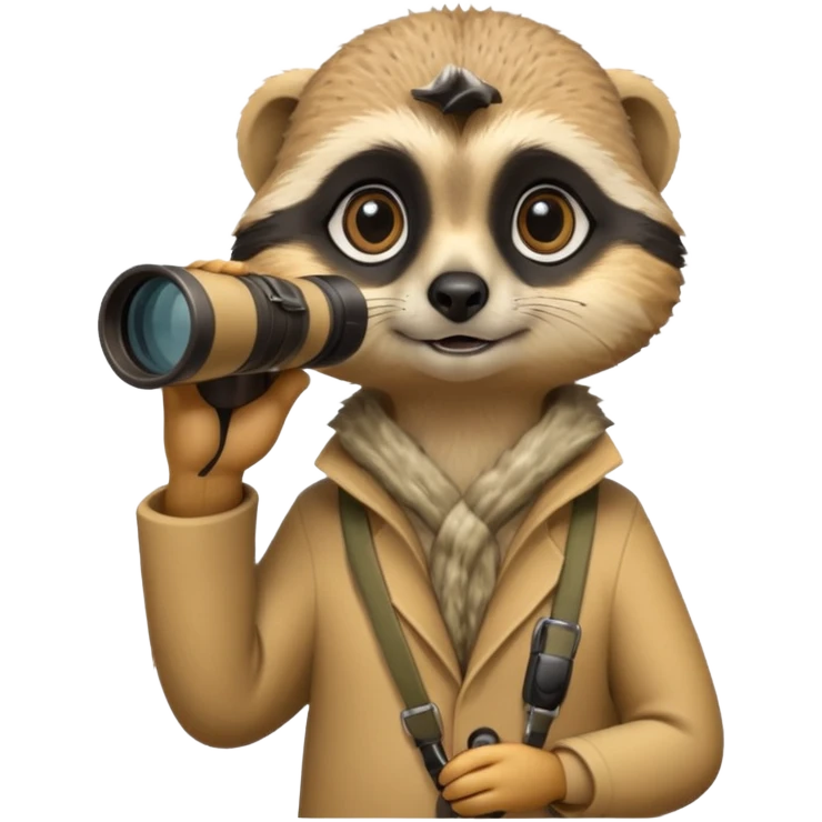 Meerkat watching with binoculars  emoji