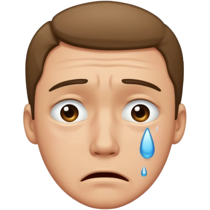 crying man face emoji