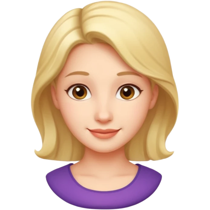 une belle personne a partir du buste tourné de 3/4
 emoji