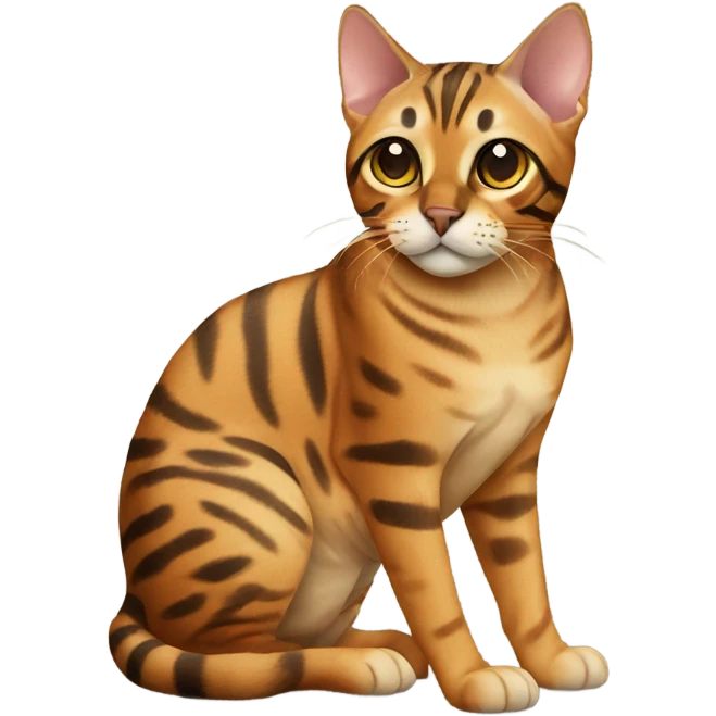 bengal cat sitting  emoji