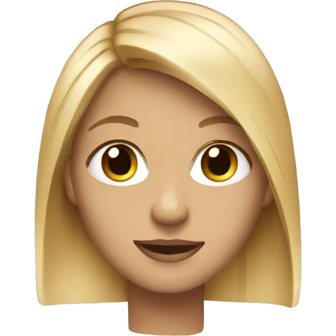 straight blonde hair emoji