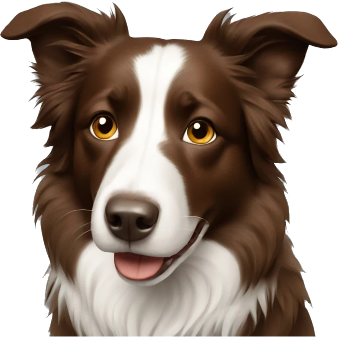Brown border collie  emoji