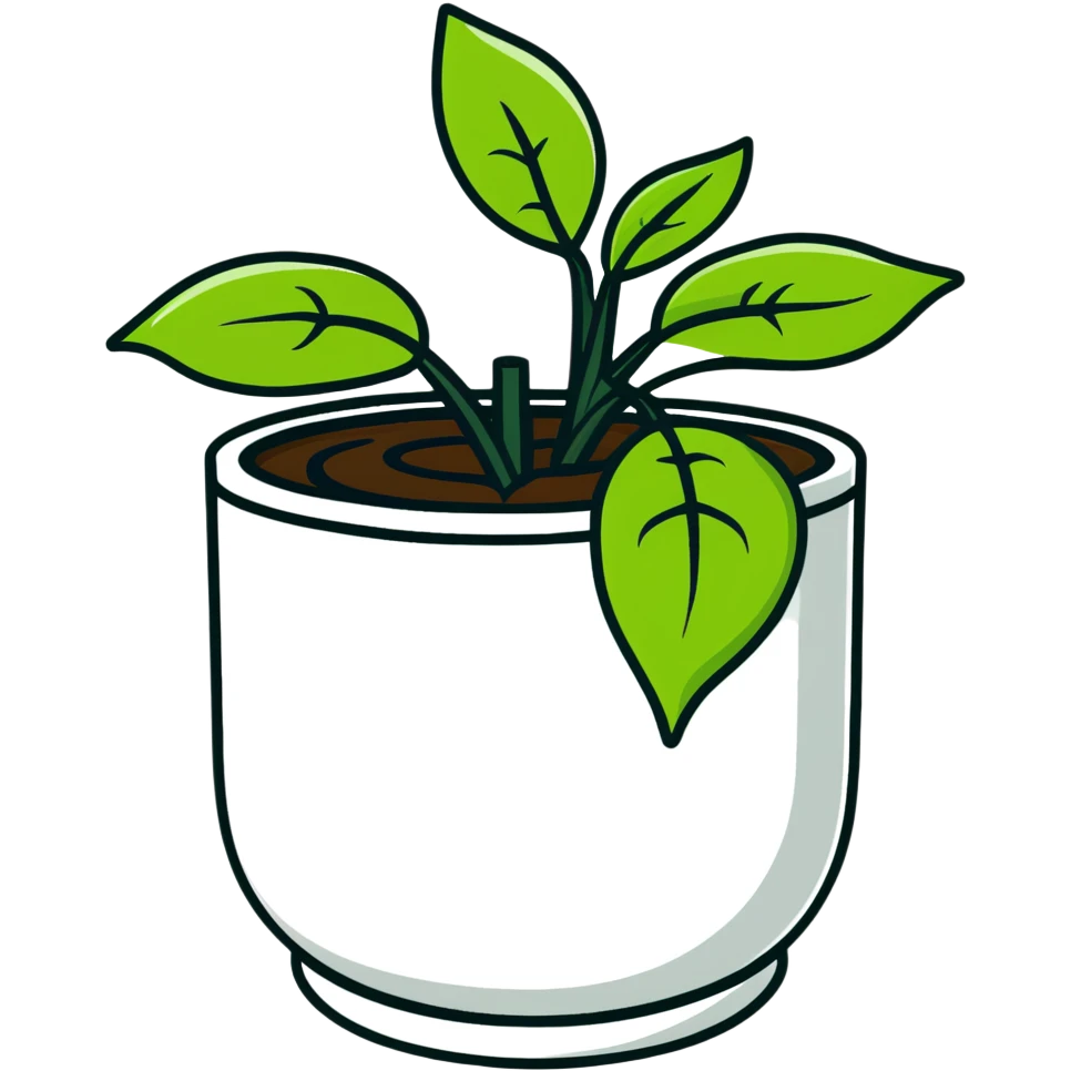 Young Plectranthus Verticillatus sprouts with circular coin-shaped leaves in a modern metallic planter emoji
