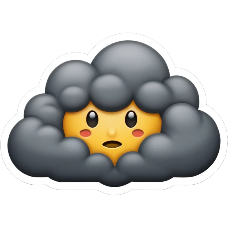 Dark cloud emoji