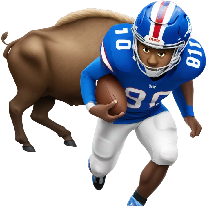 Josh Allen football player riding buffalo emoji