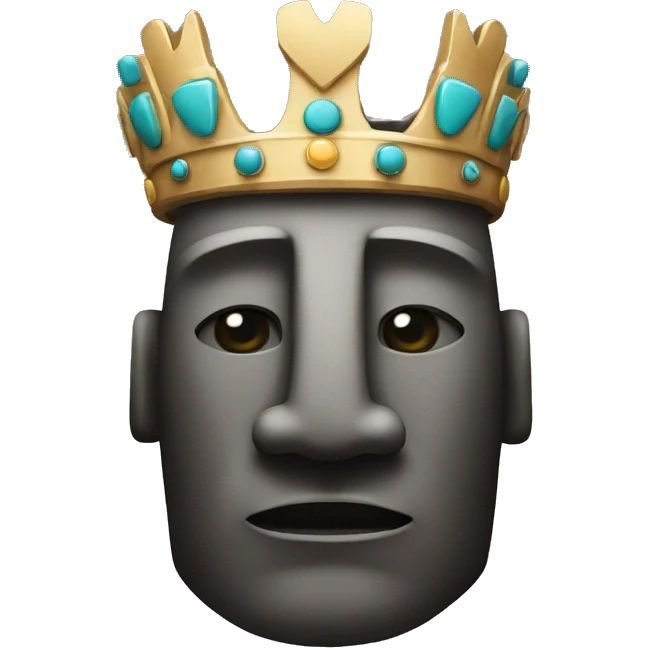moai with crown emoji