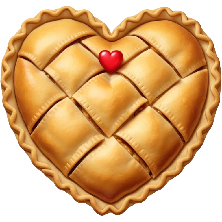 Apple pie with heart  emoji