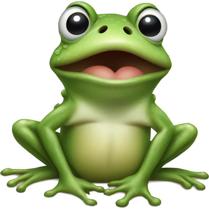 frog blowing a kiss emoji