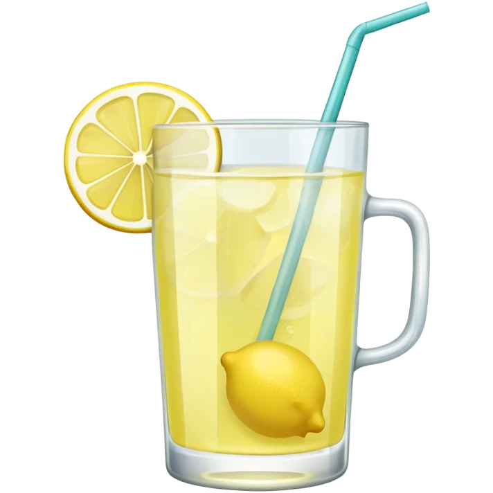 glass of lemonade with lemon slice and straw emoji