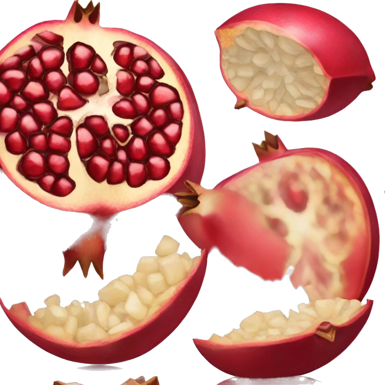 Pomegranate cut in half emoji