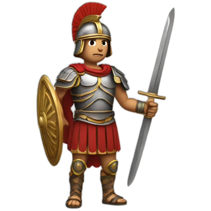 Ancient Roman soldier with a sword emoji