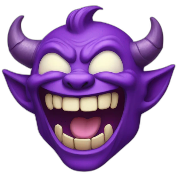 purple demon laughing emoji