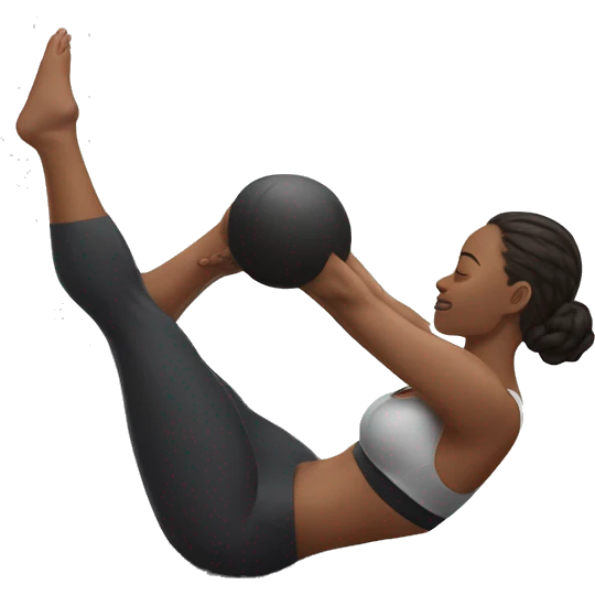 Fit women with white skin doing Eka pada bakasana  emoji