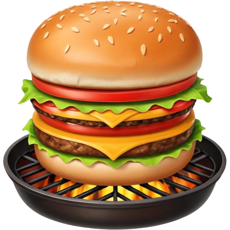 Grilling burgers emoji
