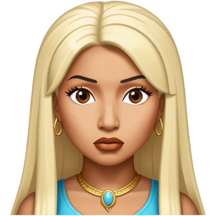 nicki minaj making a roman face emoji